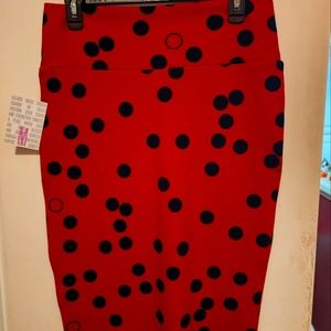 LULAROE CASSIE SKIRT POLKA DOTS